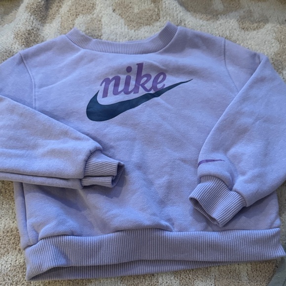 Nike Kids Purple Sweatshirt and Olive Joggers Set - Picture 2 of 3